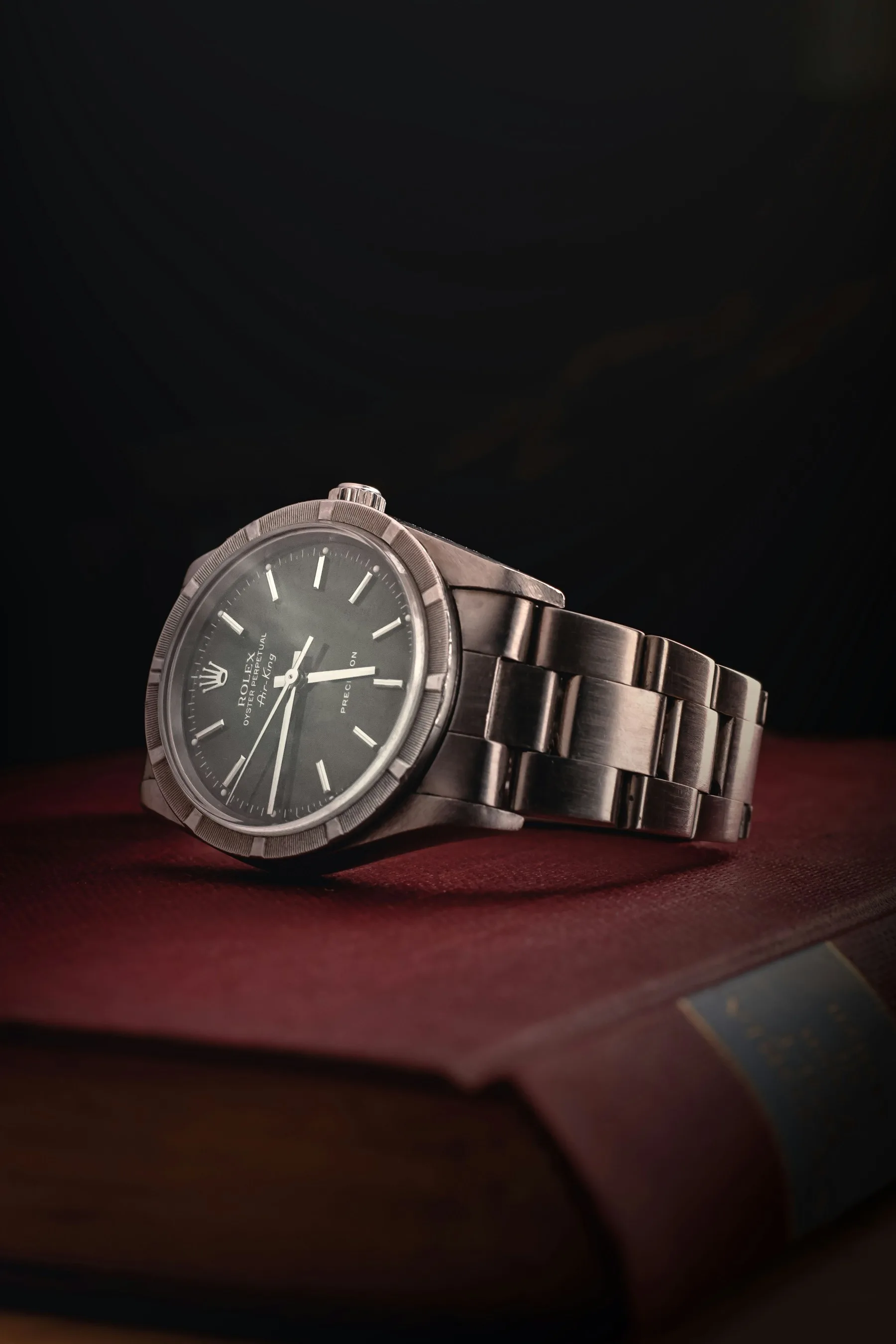 Close view of a mechanical wristwatch