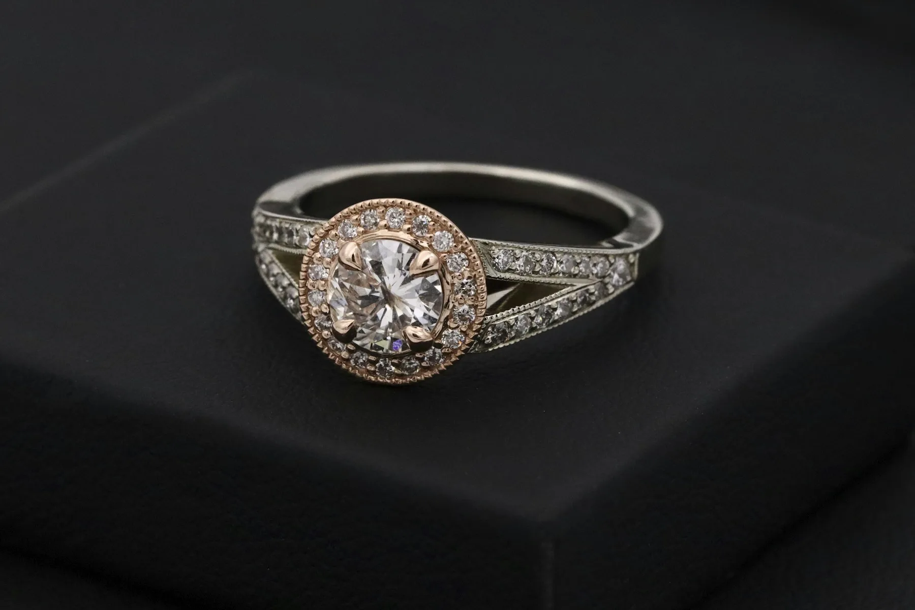 Gold and gemstone jewellery in detail